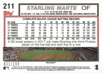 2017 Topps Archives - Peach #211 Starling Marte Back