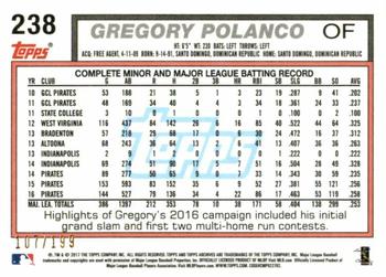 2017 Topps Archives - Peach #238 Gregory Polanco Back
