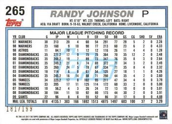 2017 Topps Archives - Peach #265 Randy Johnson Back