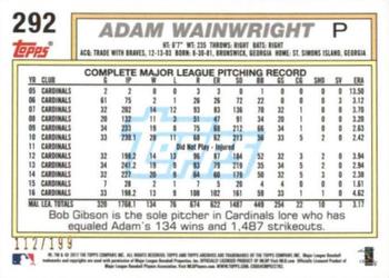 2017 Topps Archives - Peach #292 Adam Wainwright Back