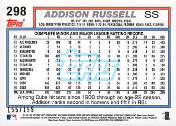 2017 Topps Archives - Peach #298 Addison Russell Back