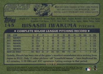 2017 Topps Archives - Blue #145 Hisashi Iwakuma Back