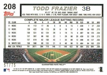 2017 Topps Archives - Blue #208 Todd Frazier Back