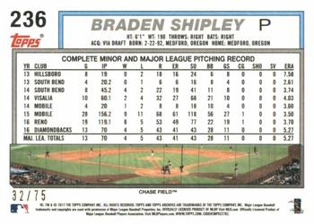 2017 Topps Archives - Blue #236 Braden Shipley Back