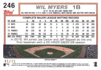 2017 Topps Archives - Blue #246 Wil Myers Back