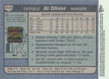 2003 Topps All-Time Fan Favorites - Archives Autographs #FFA-AO Al Oliver Back