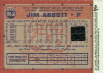 2003 Topps All-Time Fan Favorites - Archives Autographs #FFA-JA Jim Abbott Back