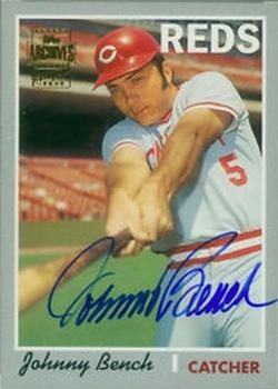 2003 Topps All-Time Fan Favorites - Archives Autographs #FFA-JBE Johnny Bench Front