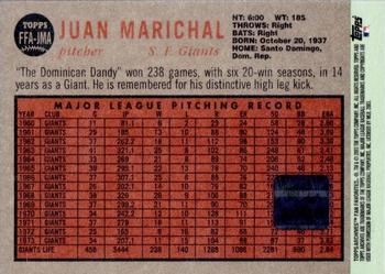 2003 Topps All-Time Fan Favorites - Archives Autographs #FFA-JMA Juan Marichal Back