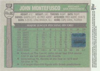 2003 Topps All-Time Fan Favorites - Archives Autographs #FFA-JMO John Montefusco Back
