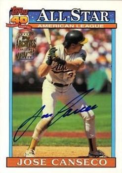 2003 Topps All-Time Fan Favorites - Archives Autographs #FFA-JOS Jose Canseco Front