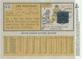 2003 Topps All-Time Fan Favorites - Archives Autographs #FFA-JPE Joe Pepitone Back