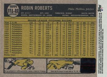 2003 Topps All-Time Fan Favorites - Archives Autographs #FFA-RR Robin Roberts Back