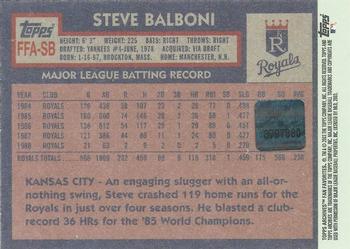 2003 Topps All-Time Fan Favorites - Archives Autographs #FFA-SB Steve Balboni Back
