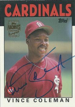2003 Topps All-Time Fan Favorites - Archives Autographs #FFA-VC Vince Coleman Front