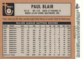 2003 Topps All-Time Fan Favorites - Refractors #4 Paul Blair Back
