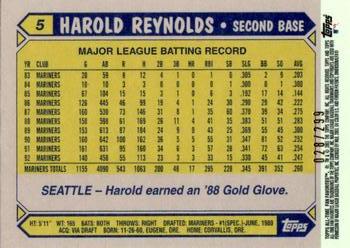 2003 Topps All-Time Fan Favorites - Refractors #5 Harold Reynolds Back