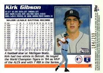 2003 Topps All-Time Fan Favorites - Refractors #8 Kirk Gibson Back