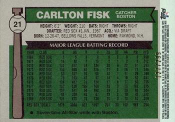 2003 Topps All-Time Fan Favorites - Refractors #21 Carlton Fisk Back