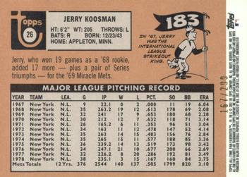 2003 Topps All-Time Fan Favorites - Refractors #26 Jerry Koosman Back