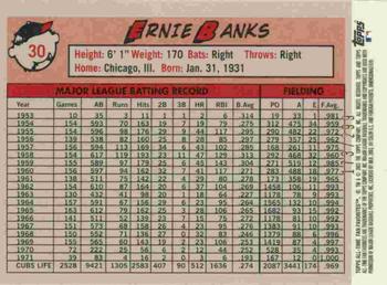 2003 Topps All-Time Fan Favorites - Refractors #30 Ernie Banks Back