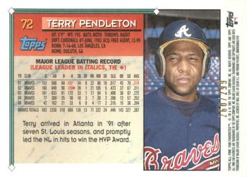 2003 Topps All-Time Fan Favorites - Refractors #72 Terry Pendleton Back