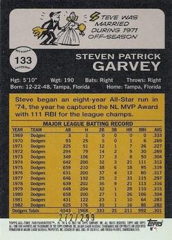 2003 Topps All-Time Fan Favorites - Refractors #133 Steve Garvey Back