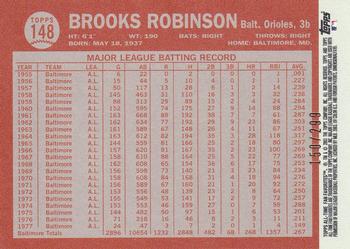 2003 Topps All-Time Fan Favorites - Refractors #148 Brooks Robinson Back