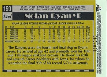 2003 Topps All-Time Fan Favorites - Refractors #150 Nolan Ryan Back