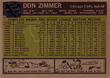 2003 Topps All-Time Fan Favorites - Don Zimmer AutoProofs #7 Don Zimmer Back