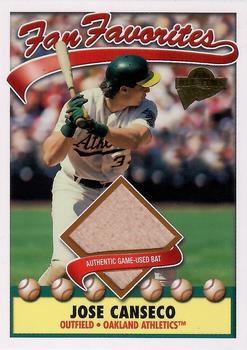 2003 Topps All-Time Fan Favorites - Relics #FFR-JOS Jose Canseco Front