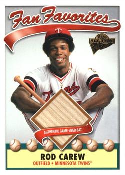 2003 Topps All-Time Fan Favorites - Relics #FFR-RCA Rod Carew Front
