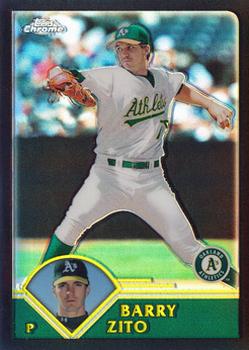 2003 Topps Chrome - Black Refractors #75 Barry Zito Front