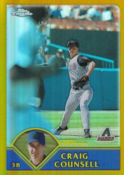 2003 Topps Chrome - Gold Refractors #34 Craig Counsell Front