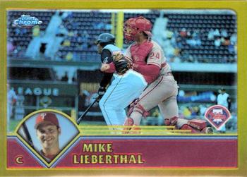 2003 Topps Chrome - Gold Refractors #140 Mike Lieberthal Front