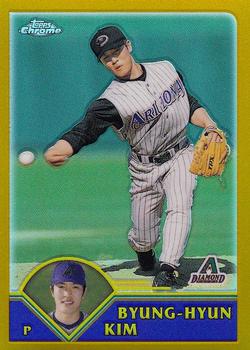 2003 Topps Chrome - Gold Refractors #149 Byung-Hyun Kim Front