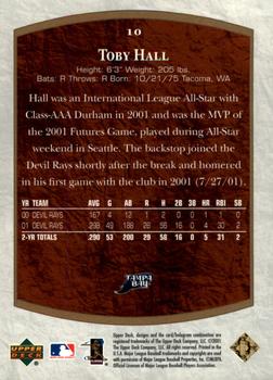 2001 Upper Deck Ultimate Collection #10 Toby Hall Back