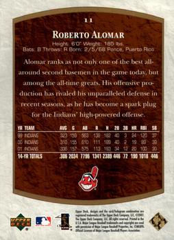 2001 Upper Deck Ultimate Collection #11 Roberto Alomar Back