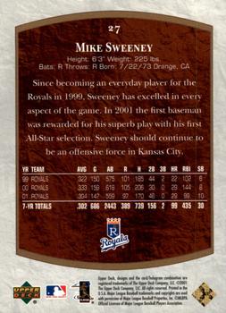 2001 Upper Deck Ultimate Collection #27 Mike Sweeney Back