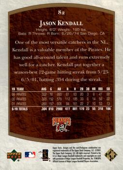 2001 Upper Deck Ultimate Collection #82 Jason Kendall Back