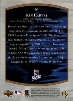 2001 Upper Deck Ultimate Collection #91 Ken Harvey Back
