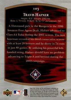 2001 Upper Deck Ultimate Collection #103 Travis Hafner Back