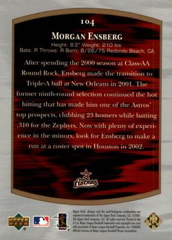 2001 Upper Deck Ultimate Collection #104 Morgan Ensberg Back