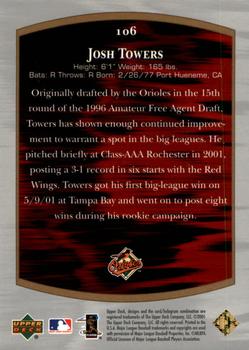 2001 Upper Deck Ultimate Collection #106 Josh Towers Back