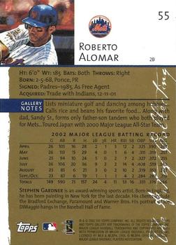 2003 Topps Gallery - Artist's Proofs #55 Roberto Alomar Back