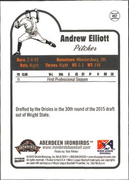 2015 Choice Aberdeen IronBirds #07 Andrew Elliott Back