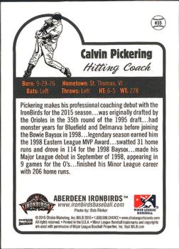 2015 Choice Aberdeen IronBirds #35 Calvin Pickering Back