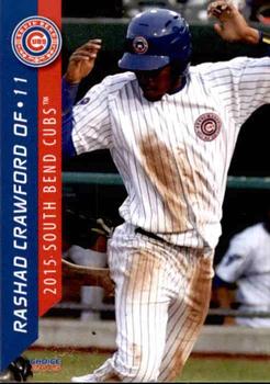 2015 Choice South Bend Cubs #4 Rashad Crawford Front