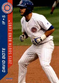 2015 Choice South Bend Cubs #6 David Bote Front