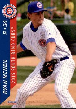 2015 Choice South Bend Cubs #21 Ryan McNeil Front